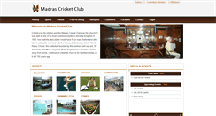 Desktop Screenshot of madrascricketclub.org