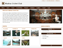 Tablet Screenshot of madrascricketclub.org